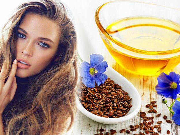 Flaxseed oil mask helps to strengthen the hair