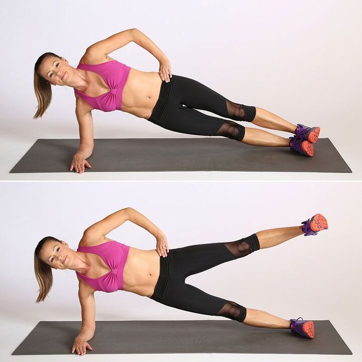 side plank with leg elevation